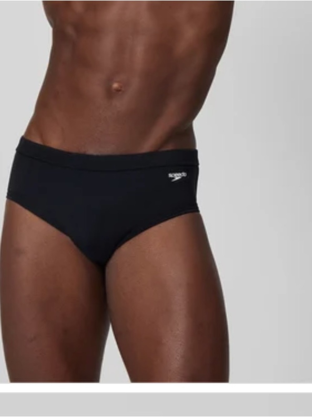 Speedo MEN'S THE SPEEDO SOLID BRIEF BLACK, Size 32 #8A000150006, NWT